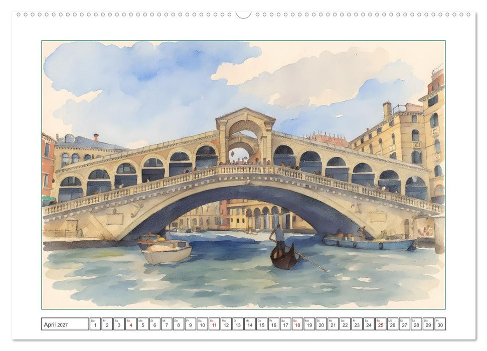 Italien - Baudenkmäler, Berge und Meer (CALVENDO Premium Wandkalender 2027)