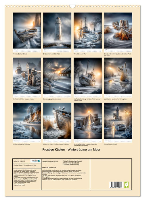 Frostige Küsten - Winterträume am Meer (CALVENDO Wandkalender 2027)