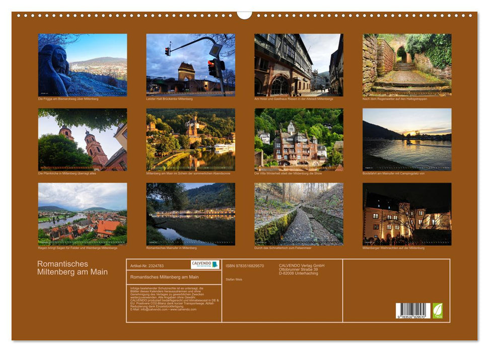 Romantisches Miltenberg am Main (CALVENDO Wandkalender 2027)