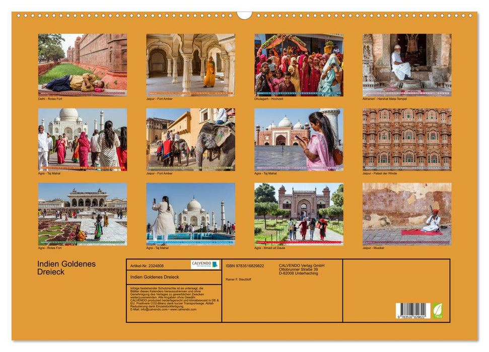 Indien Goldenes Dreieck (CALVENDO Wandkalender 2027)