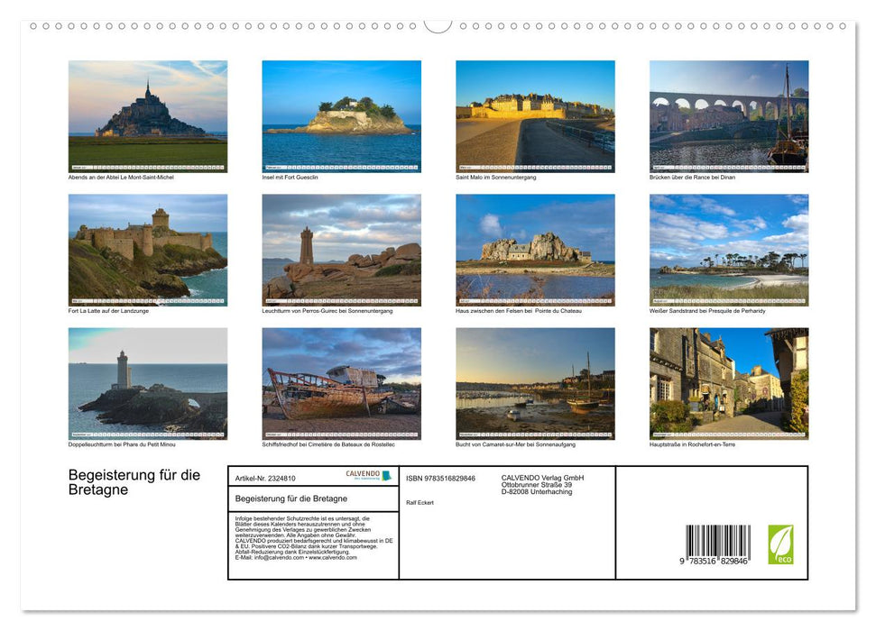 Begeisterung für die Bretagne (CALVENDO Premium Wandkalender 2027)