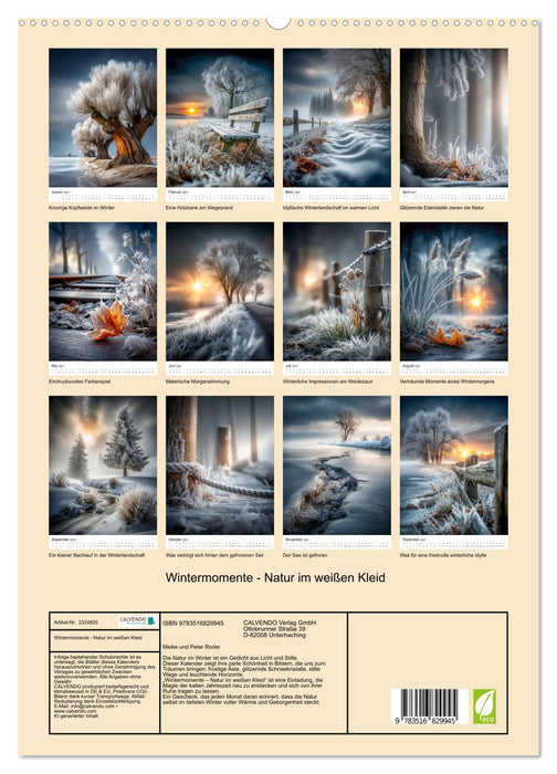 Wintermomente - Natur im weißen Kleid (CALVENDO Premium Wandkalender 2027)