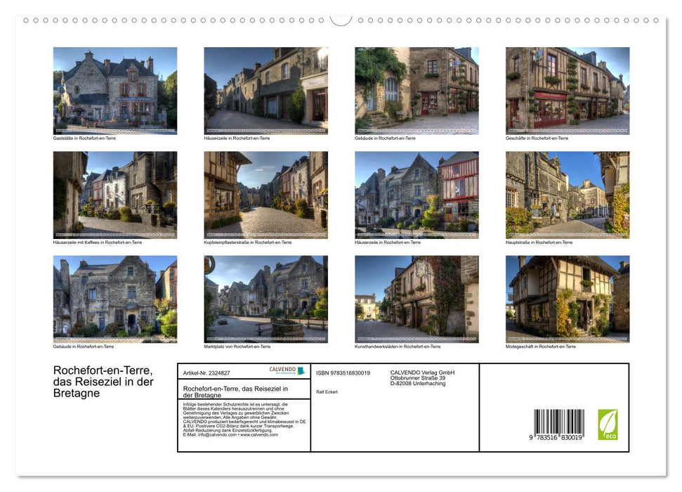 Rochefort-en-Terre, das Reiseziel in der Bretagne (CALVENDO Premium Wandkalender 2027)