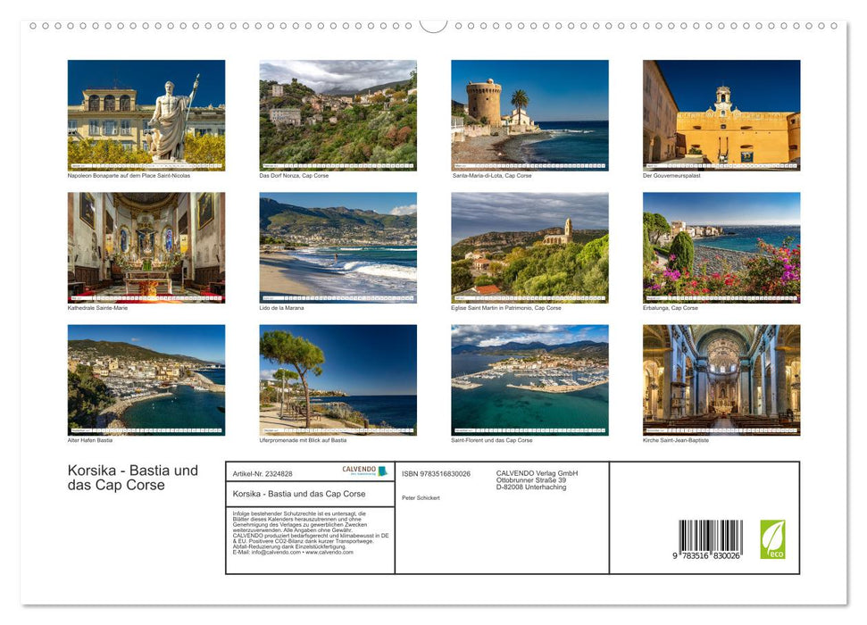 Korsika - Bastia und das Cap Corse (CALVENDO Premium Wandkalender 2027)