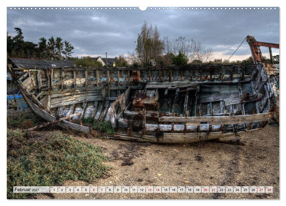 Cimetière de Bateaux de Rostellec (CALVENDO Premium Wandkalender 2027)