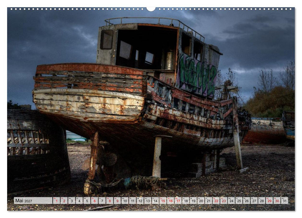 Cimetière de Bateaux de Rostellec (CALVENDO Premium Wandkalender 2027)