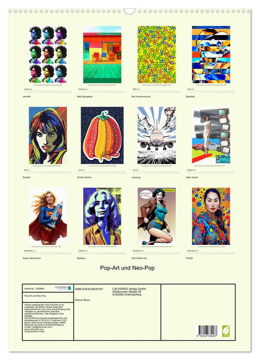 Pop-Art und Neo-Pop (CALVENDO Wandkalender 2027)