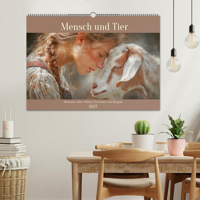 Mensch und Tier. Momente voller Wärme, Vertrauen und Respekt (CALVENDO Wandkalender 2027)