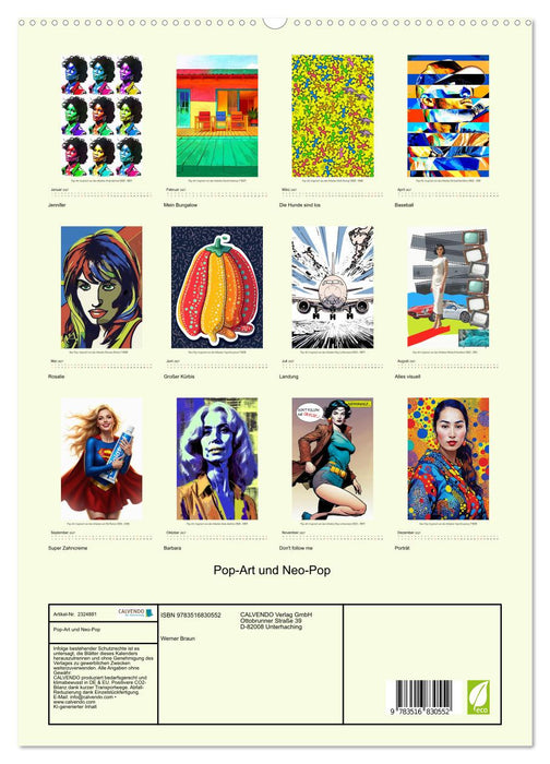Pop-Art und Neo-Pop (CALVENDO Premium Wandkalender 2027)