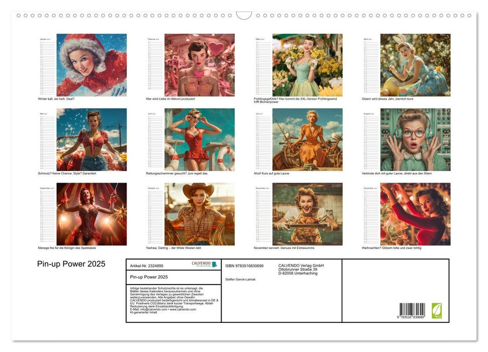 Pin-up Power 2025 (CALVENDO Wandkalender 2027)