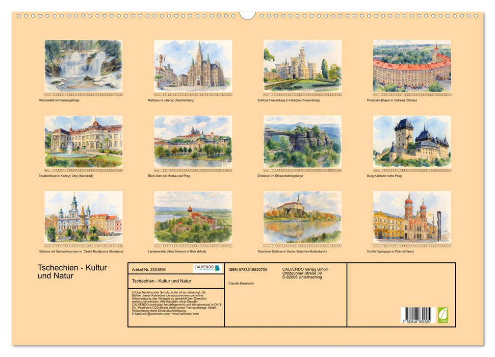 Tschechien - Kultur und Natur (CALVENDO Wandkalender 2027)