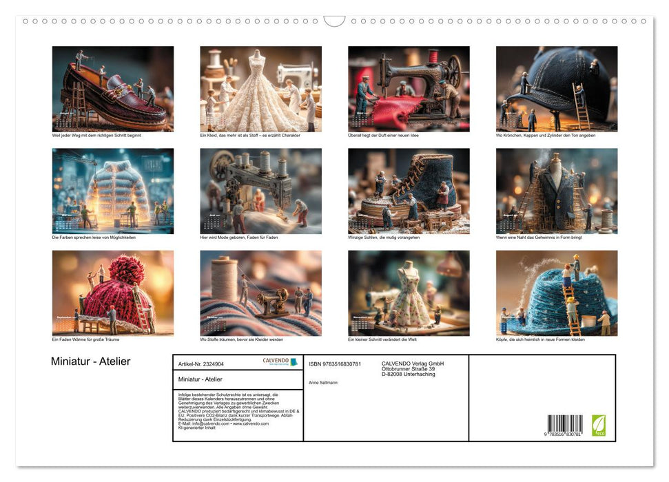 Miniatur - Atelier (CALVENDO Wandkalender 2027)