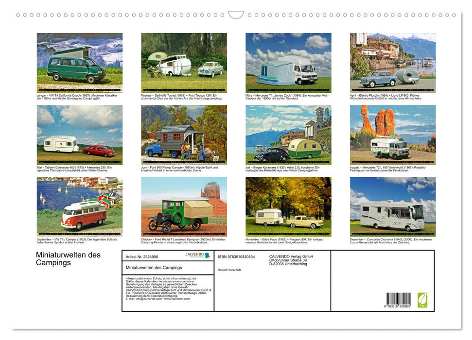Miniaturwelten des Campings (CALVENDO Wandkalender 2027)
