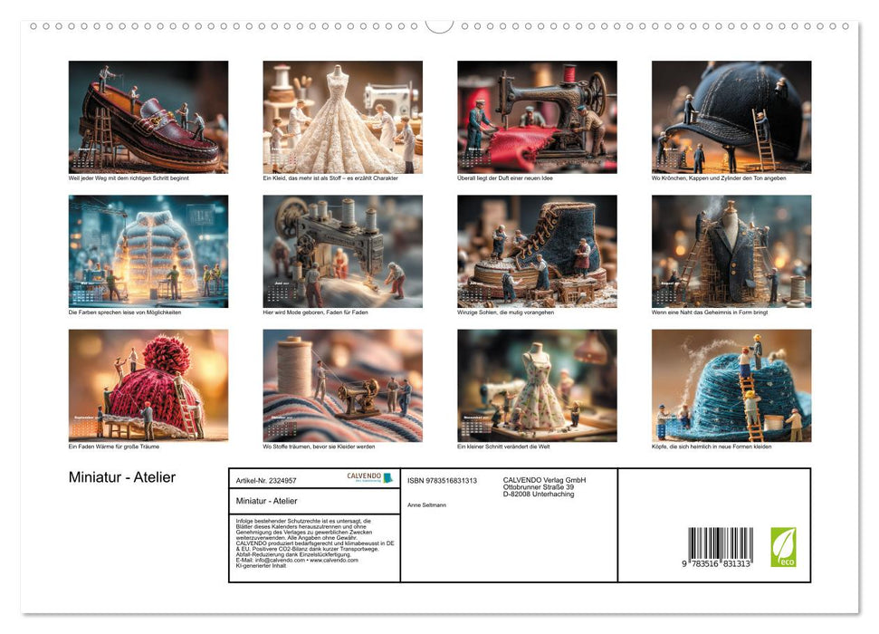 Miniatur - Atelier (CALVENDO Premium Wandkalender 2027)