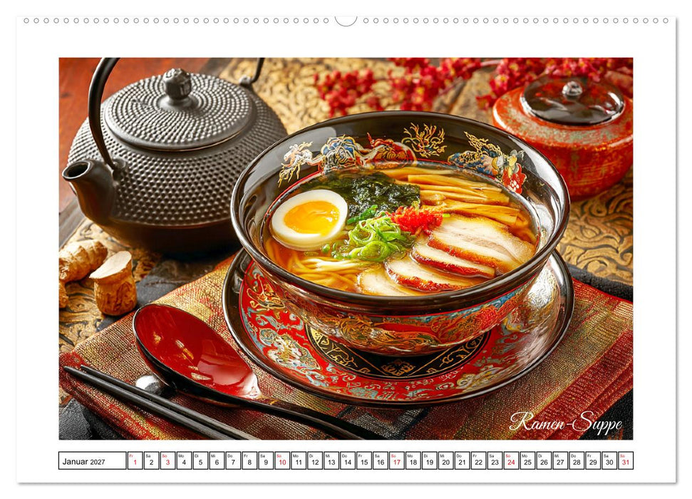 Genussmomente. Streifzug durch die japanische Küche (CALVENDO Wandkalender 2027)
