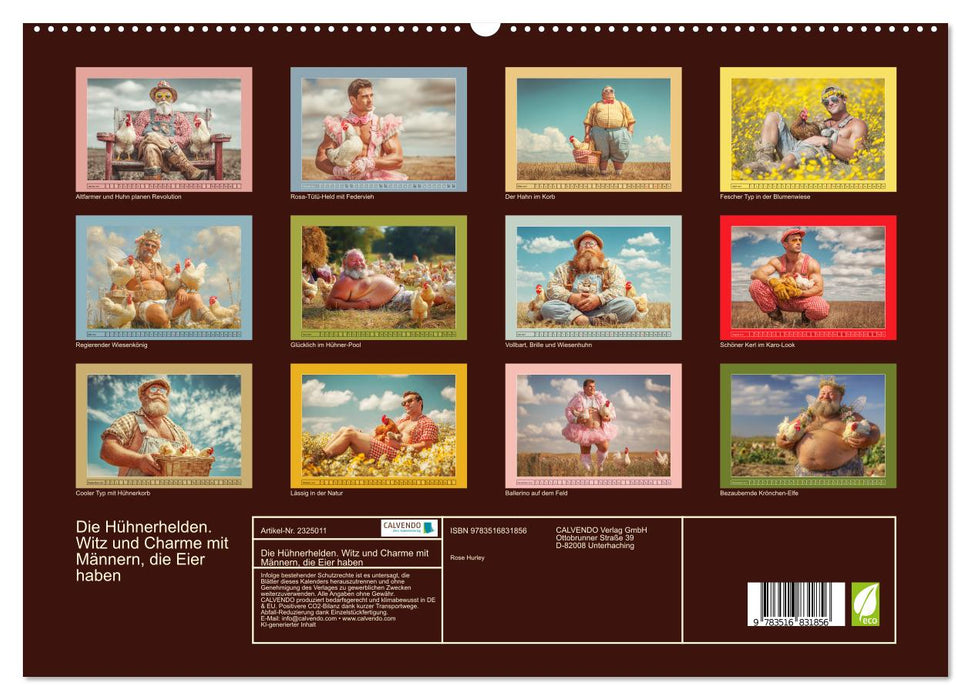 Die Hühnerhelden. Witz und Charme mit Männern, die Eier haben (CALVENDO Premium Wandkalender 2027)