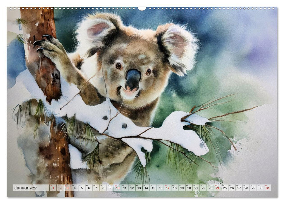 Koalas, liebenswerte kleine Schlafmützen (CALVENDO Wandkalender 2027)