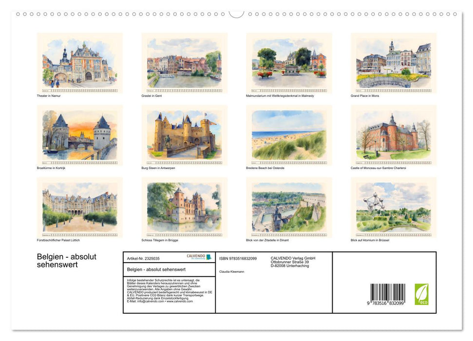 Belgien - absolut sehenswert (CALVENDO Premium Wandkalender 2027)