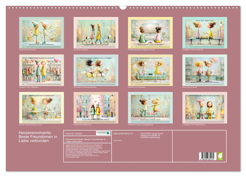 Herzensmomente. Beste Freundinnen in Liebe verbunden (CALVENDO Wandkalender 2027)