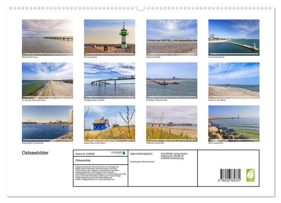 Ostseebilder (CALVENDO Premium Wandkalender 2027)