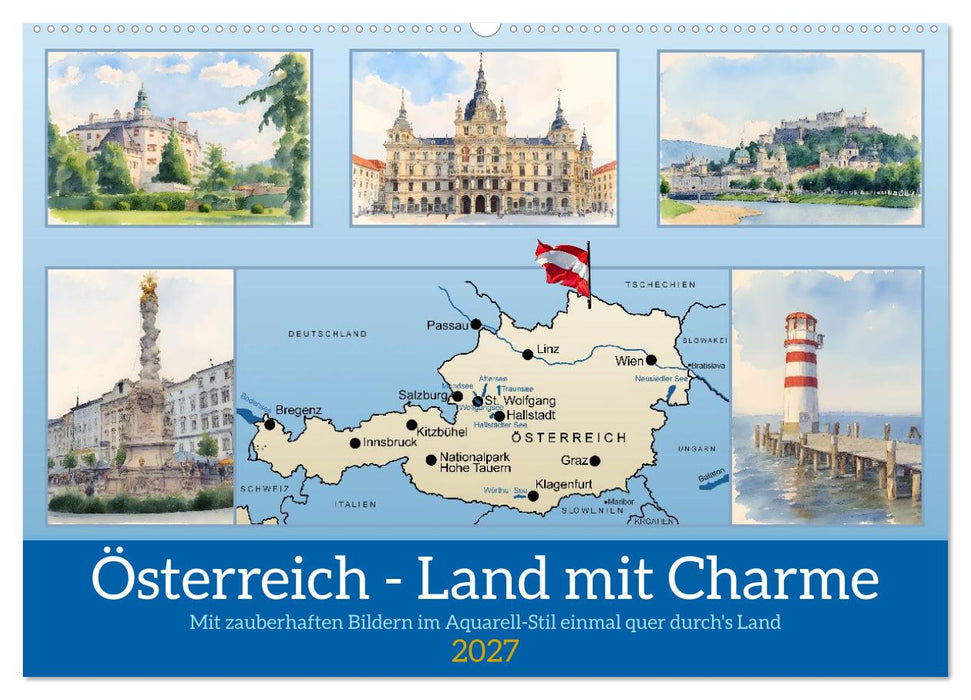Österreich - Land mit Charme (CALVENDO Wandkalender 2027)