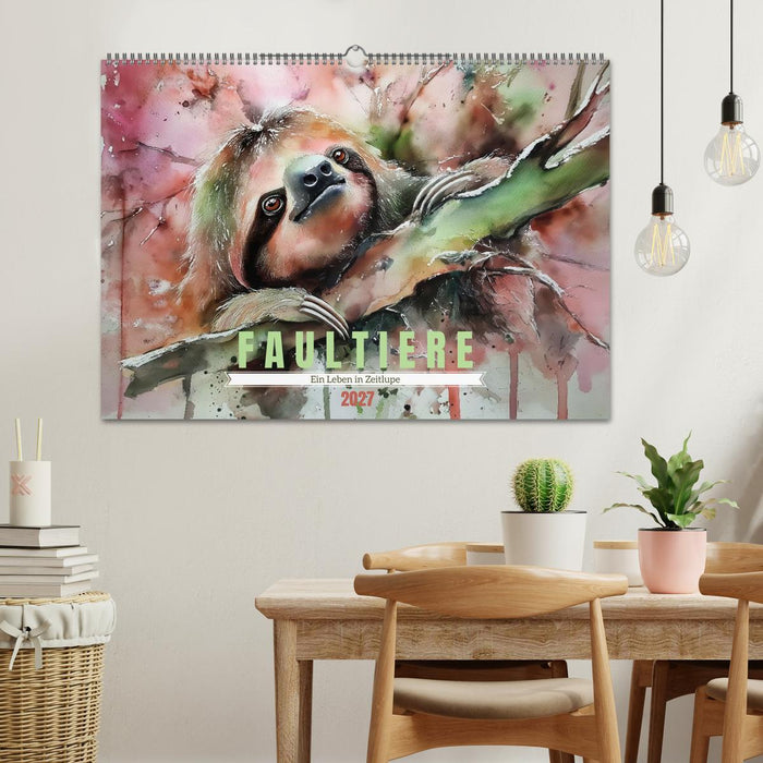 Faultiere, ein Leben in Zeitlupe (CALVENDO Wandkalender 2027)
