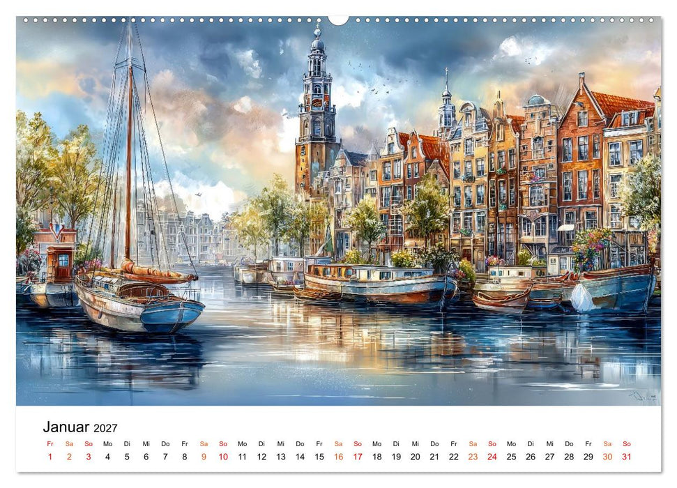 Stadtpoesie in sanften Farben (CALVENDO Premium Wandkalender 2027)