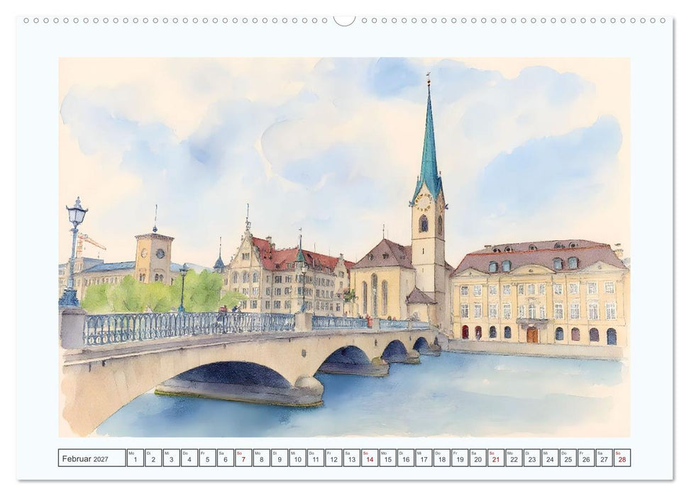 Traumreise durch die Schweiz (CALVENDO Premium Wandkalender 2027)