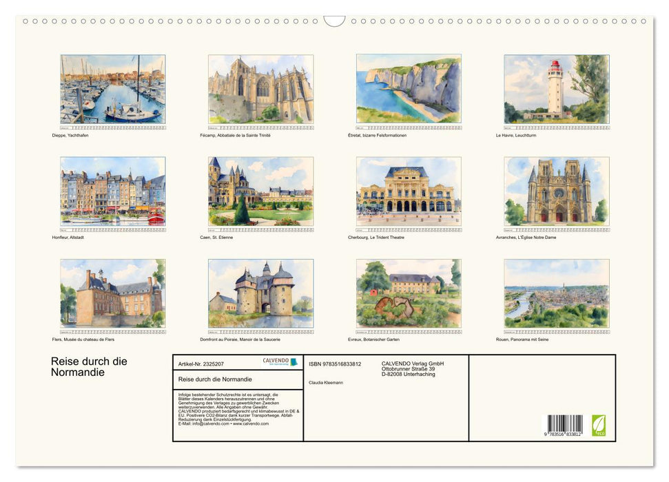 Reise durch die Normandie (CALVENDO Wandkalender 2027)