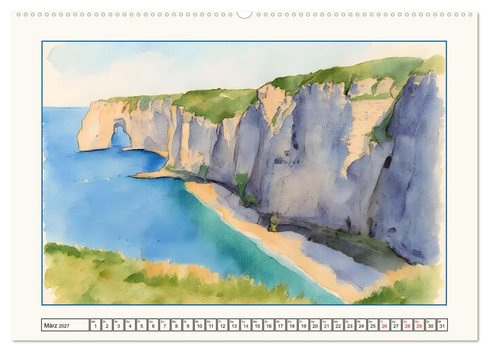 Reise durch die Normandie (CALVENDO Wandkalender 2027)