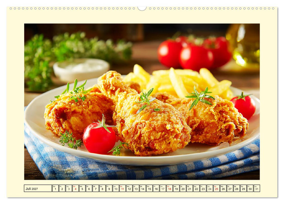 Die goldene Kruste. Panierter Genuss und knuspriges Glück (CALVENDO Premium Wandkalender 2027)