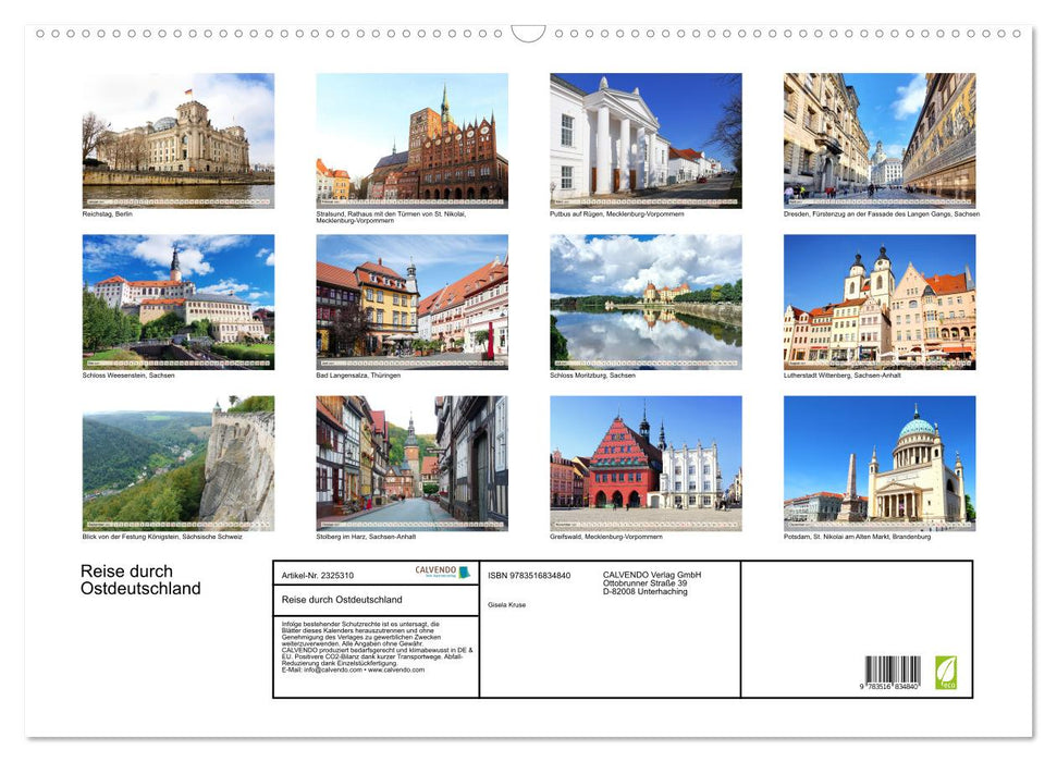 Reise durch Ostdeutschland (CALVENDO Wandkalender 2027)