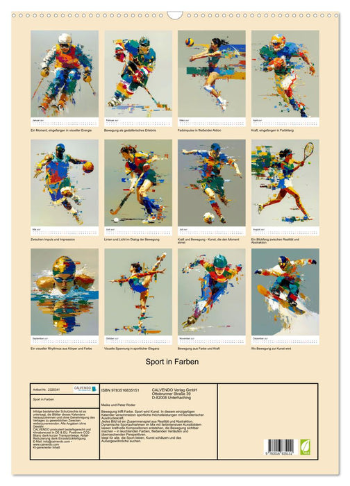 Sport in Farben (CALVENDO Wandkalender 2027)