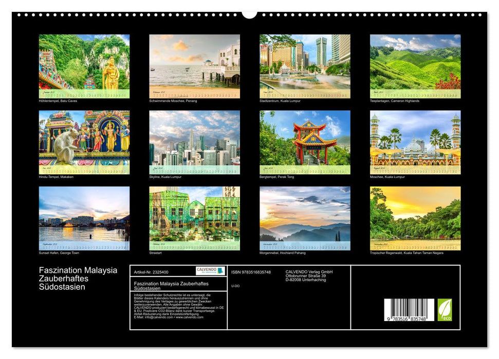 Faszination Malaysia Zauberhaftes Südostasien (CALVENDO Premium Wandkalender 2027)