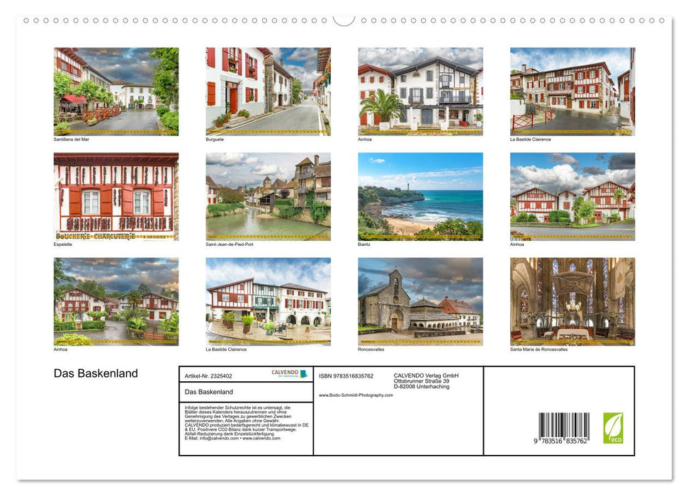 Das Baskenland (CALVENDO Premium Wandkalender 2027)
