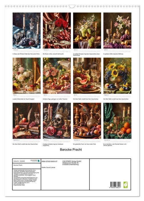 Barocke Pracht (CALVENDO Wandkalender 2027)