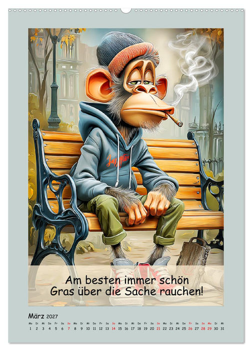 Affengeil. Humor aus dem Großstadtdschungel (CALVENDO Wandkalender 2027)