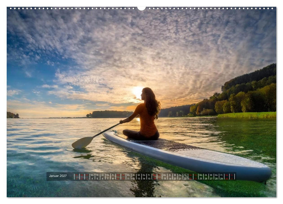 Im Fluss der Zeit – SUP-Momente zum Durchatmen (CALVENDO Wandkalender 2027)