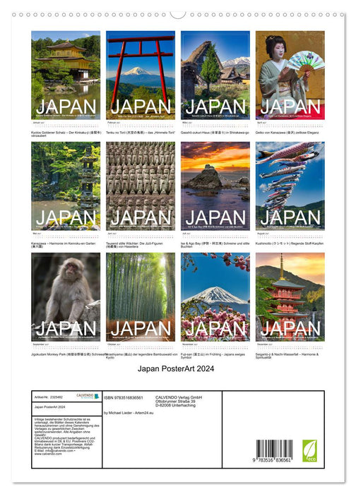 Japan PosterArt 2024 (CALVENDO Premium Wandkalender 2027)