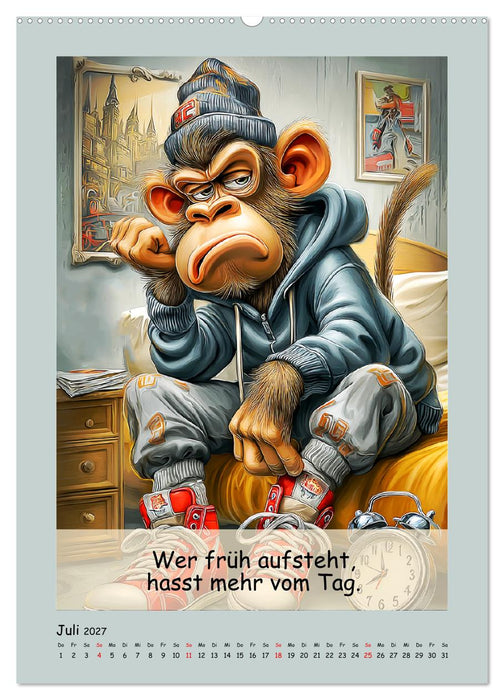 Affengeil. Humor aus dem Großstadtdschungel (CALVENDO Premium Wandkalender 2027)