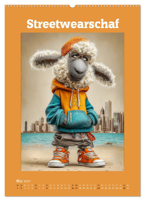 Schafwelt. Coole Schafe im Cartoon-Style (CALVENDO Premium Wandkalender 2027)