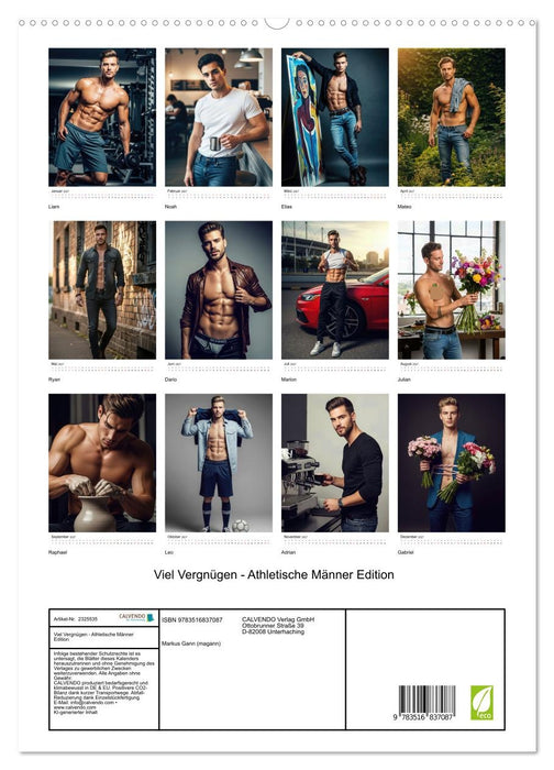 Viel Vergnügen - Athletische Männer Edition (CALVENDO Premium Wandkalender 2027)