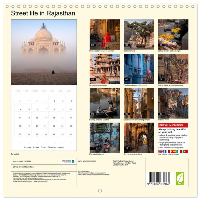Street life in Rajasthan (CALVENDO Monthly Calendar 2027)