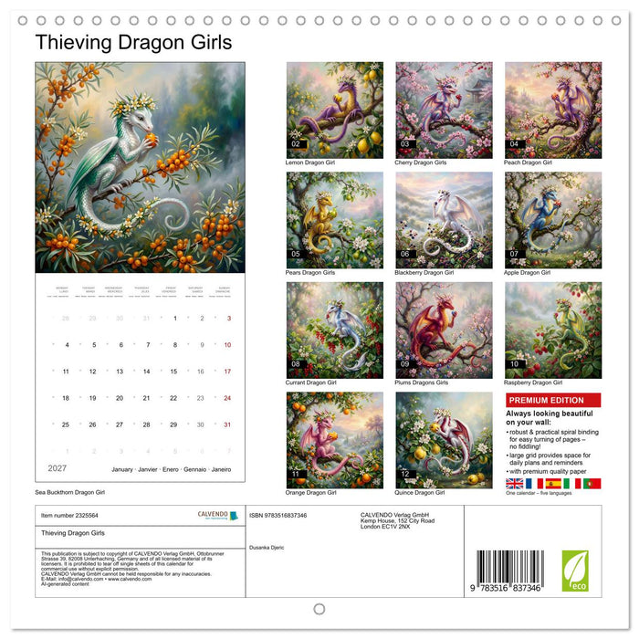 Thieving Dragon Girls (CALVENDO Monthly Calendar 2027)