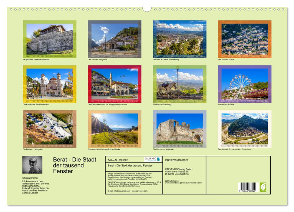 Berat - Die Stadt der tausend Fenster (CALVENDO Wandkalender 2027)
