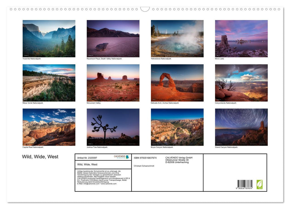 Wild, Wide, West (CALVENDO Wandkalender 2027)