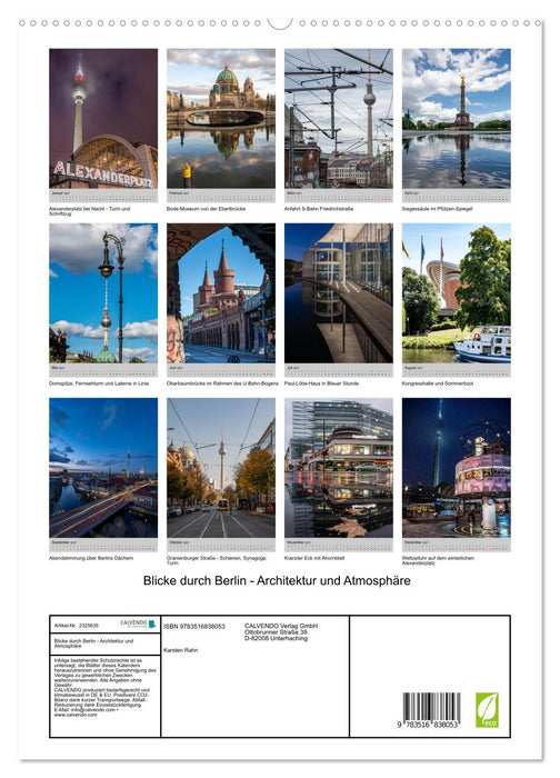 Blicke durch Berlin - Architektur und Atmosphäre (CALVENDO Premium Wandkalender 2027)