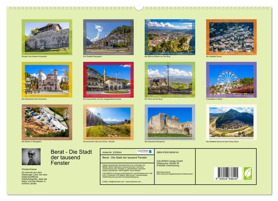 Berat - Die Stadt der tausend Fenster (CALVENDO Premium Wandkalender 2027)