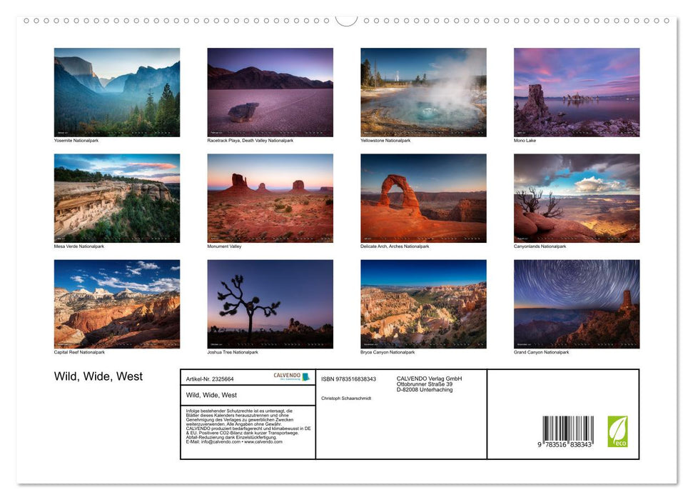 Wild, Wide, West (CALVENDO Premium Wandkalender 2027)