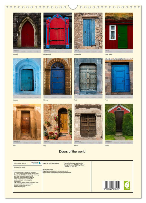 Doors of the world (CALVENDO Monthly Calendar 2027)